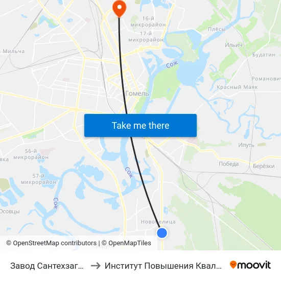 Завод Сантехзаготовок to Институт Повышения Квалификации map