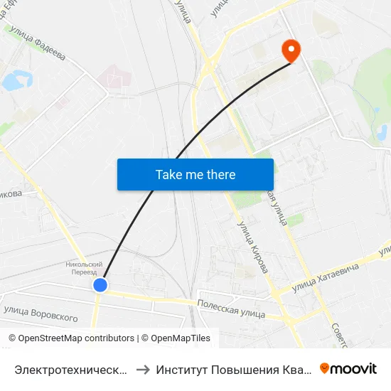 Электротехнический Завод to Институт Повышения Квалификации map