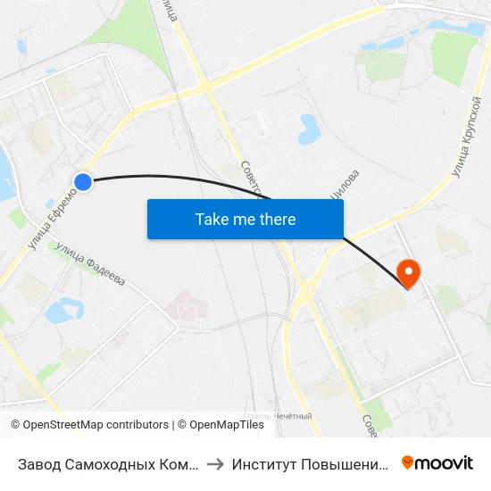 Завод Самоходных Комбайнов (Посадка) to Институт Повышения Квалификации map