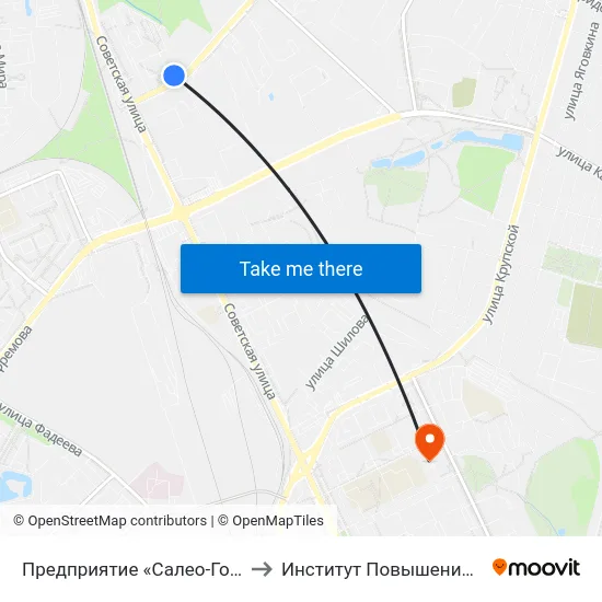 Предприятие «Салео-Гомель» (Высадка) to Институт Повышения Квалификации map