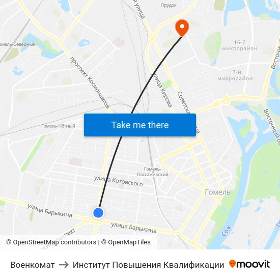 Военкомат to Институт Повышения Квалификации map