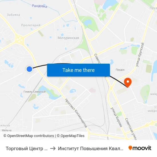 Торговый Центр «Ома» to Институт Повышения Квалификации map