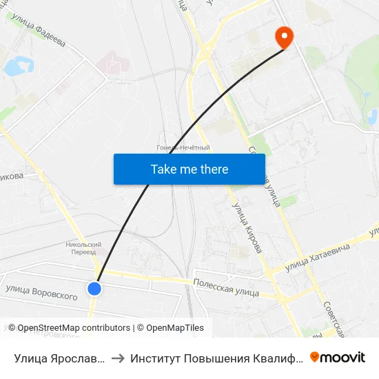 Улица Ярославская to Институт Повышения Квалификации map
