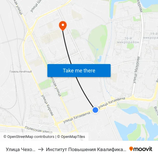 Улица Чехова to Институт Повышения Квалификации map