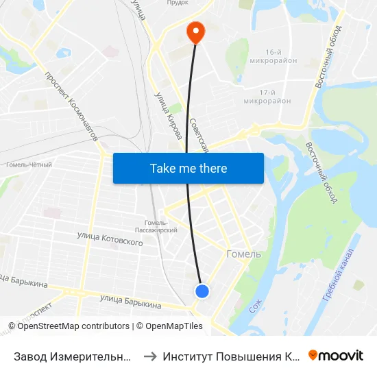 Завод Измерительных Приборов to Институт Повышения Квалификации map