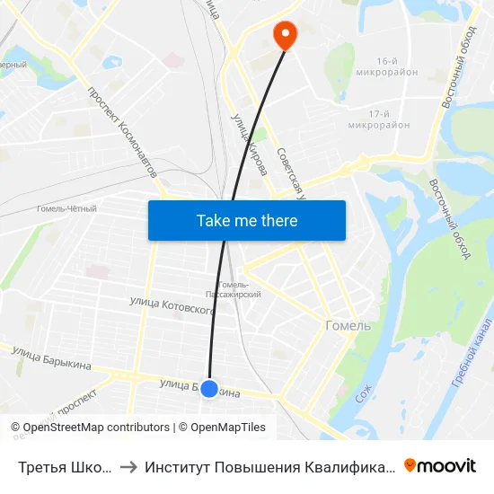 Третья Школа to Институт Повышения Квалификации map