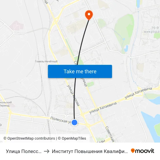 Улица Полесская to Институт Повышения Квалификации map