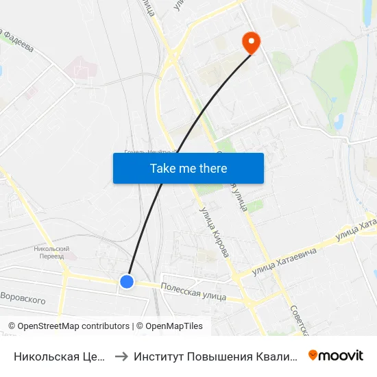 Никольская Церковь to Институт Повышения Квалификации map