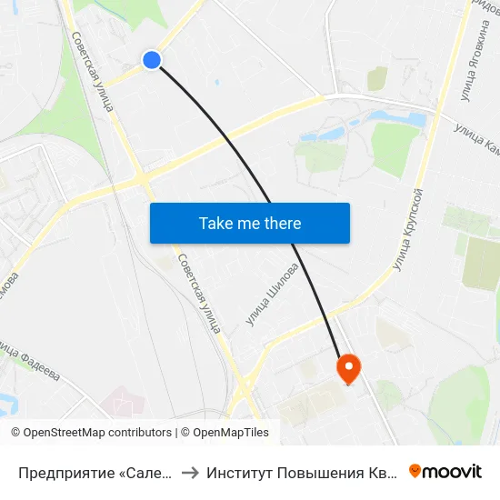 Предприятие «Салео-Гомель» to Институт Повышения Квалификации map
