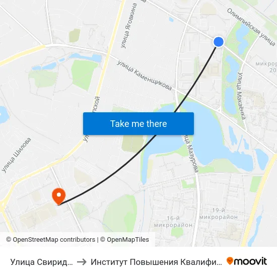 Улица Свиридова to Институт Повышения Квалификации map