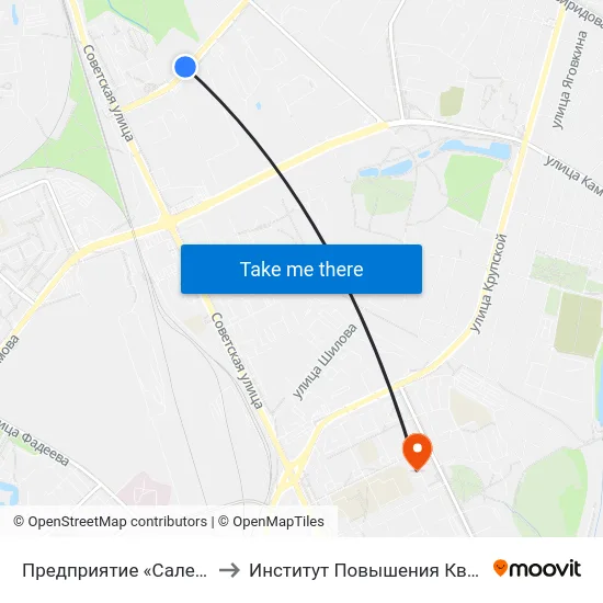 Предприятие «Салео-Гомель» to Институт Повышения Квалификации map