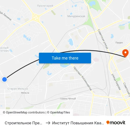Строительное Предприятие to Институт Повышения Квалификации map