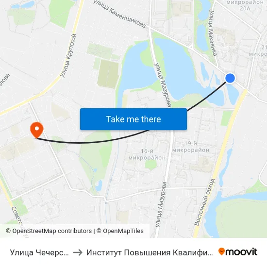 Улица Чечерская to Институт Повышения Квалификации map