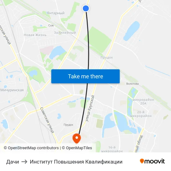 Дачи to Институт Повышения Квалификации map