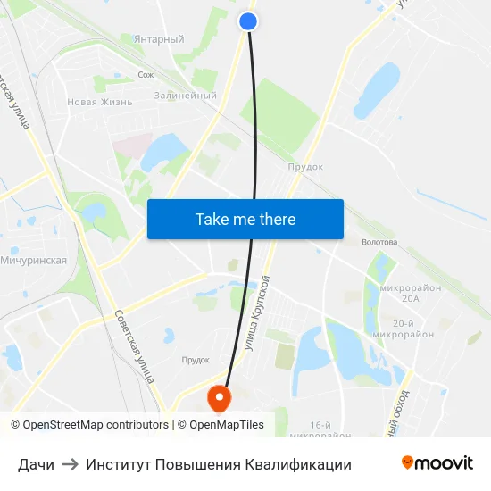 Дачи to Институт Повышения Квалификации map