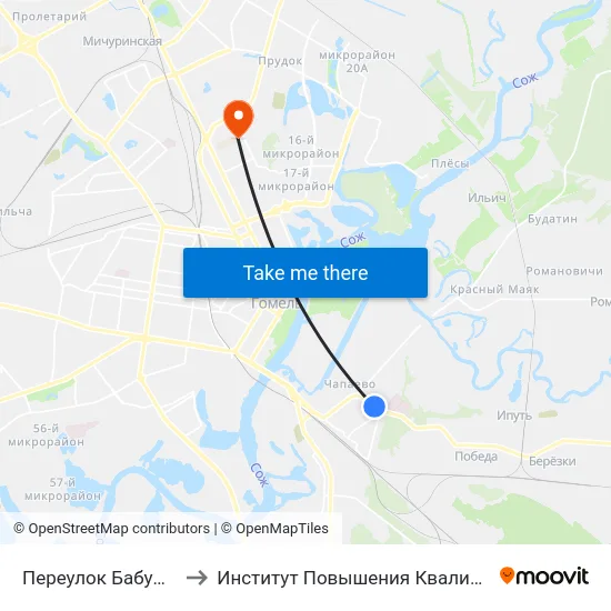 Переулок Бабушкина to Институт Повышения Квалификации map