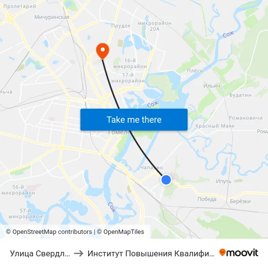 Улица Свердлова to Институт Повышения Квалификации map