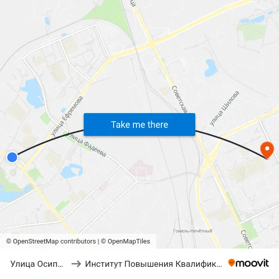 Улица Осипова to Институт Повышения Квалификации map