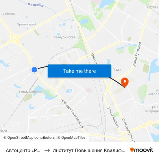 Автоцентр «Рено» to Институт Повышения Квалификации map