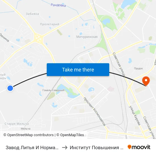 Завод Литья И Нормалей (Высадка) to Институт Повышения Квалификации map