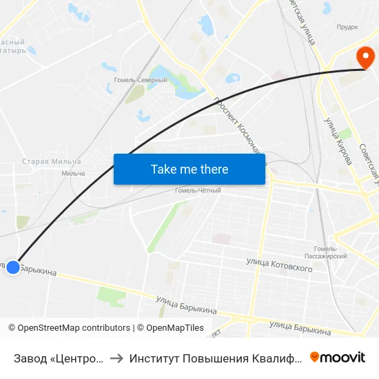 Завод «Центролит» to Институт Повышения Квалификации map