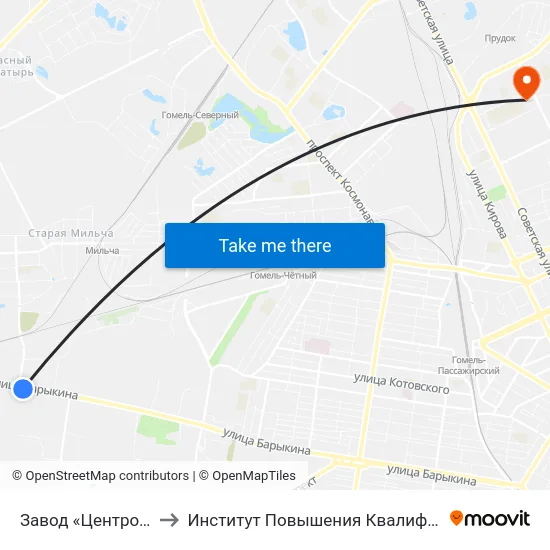 Завод «Центролит» to Институт Повышения Квалификации map