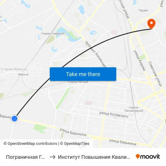 Пограничная Группа to Институт Повышения Квалификации map