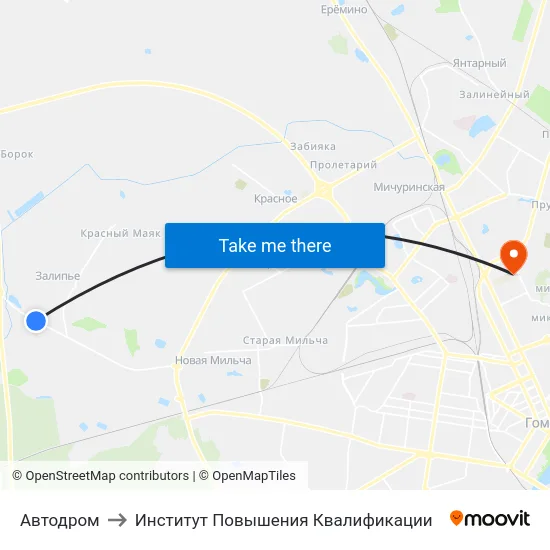 Автодром to Институт Повышения Квалификации map