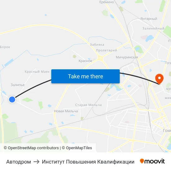 Автодром to Институт Повышения Квалификации map