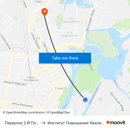 Переулок 2-Й Полевой to Институт Повышения Квалификации map