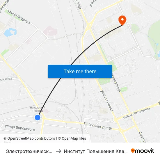 Электротехнический Завод to Институт Повышения Квалификации map
