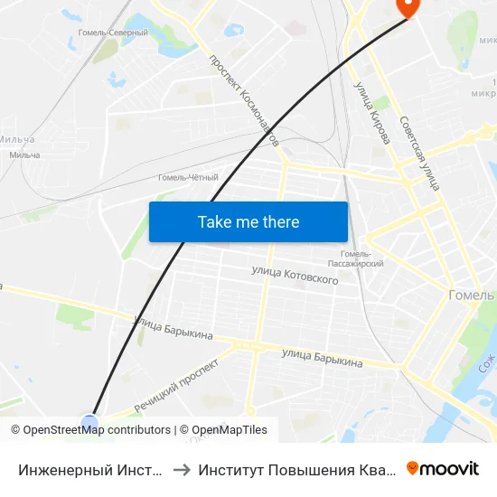 Инженерный Институт Мчс to Институт Повышения Квалификации map