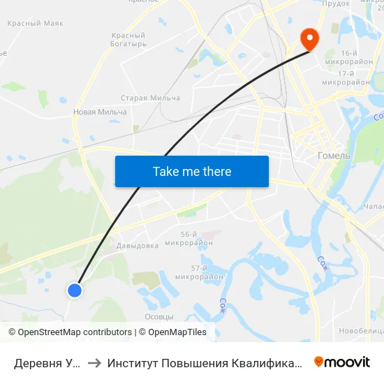 Деревня Уза to Институт Повышения Квалификации map