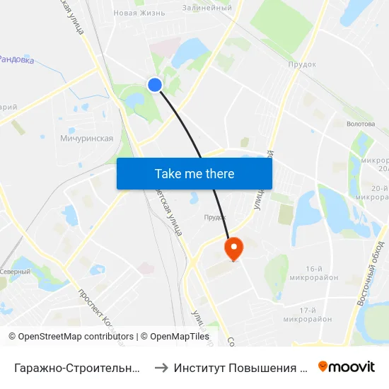 Гаражно-Строительный Кооператив to Институт Повышения Квалификации map