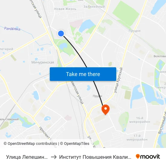 Улица Лепешинского to Институт Повышения Квалификации map