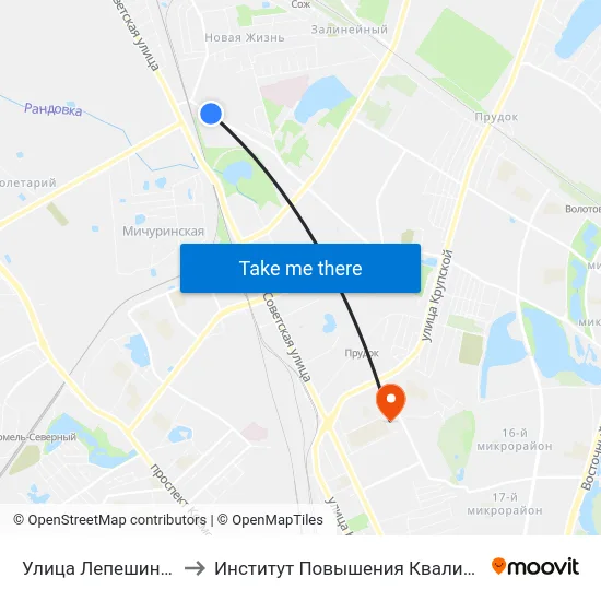 Улица Лепешинского to Институт Повышения Квалификации map