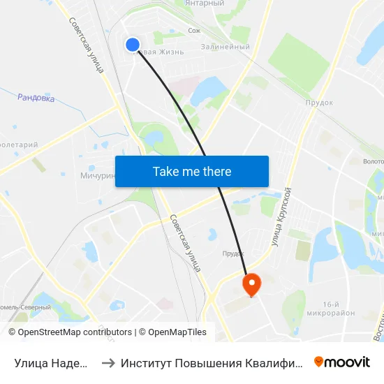 Улица Надежды to Институт Повышения Квалификации map