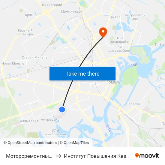 Мотороремонтный Завод to Институт Повышения Квалификации map