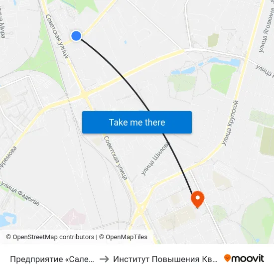 Предприятие «Салео-Гомель» to Институт Повышения Квалификации map