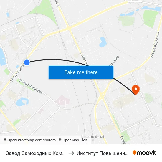 Завод Самоходных Комбайнов (Высадка) to Институт Повышения Квалификации map