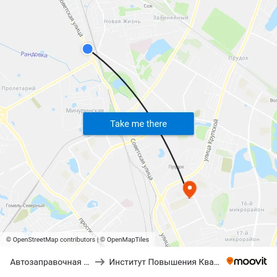 Автозаправочная Станция to Институт Повышения Квалификации map