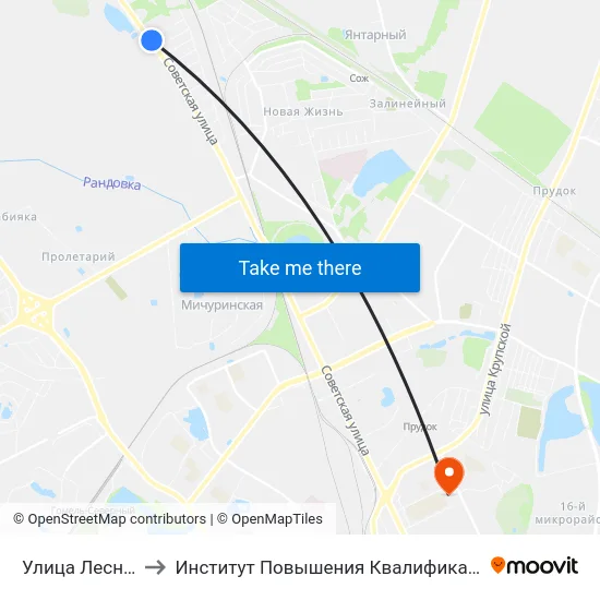 Улица Лесная to Институт Повышения Квалификации map