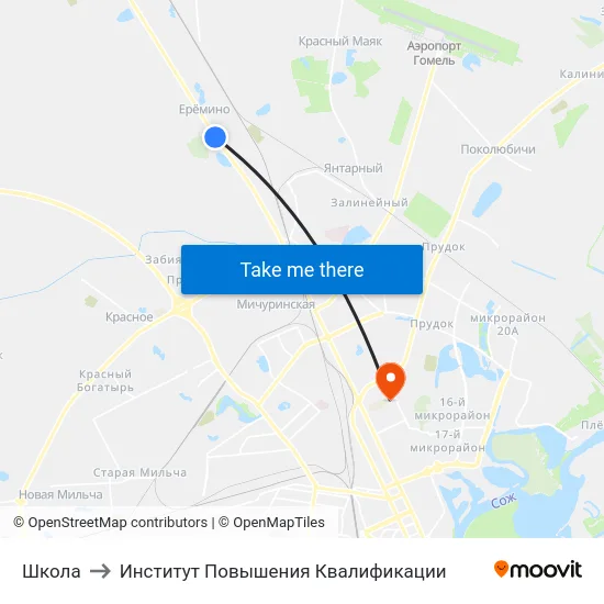Школа to Институт Повышения Квалификации map