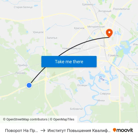 Поворот На Прибор to Институт Повышения Квалификации map