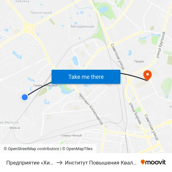 Предприятие «Химторг» to Институт Повышения Квалификации map