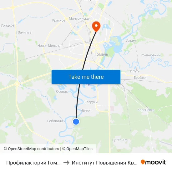 Профилакторий Гомсельмаша to Институт Повышения Квалификации map