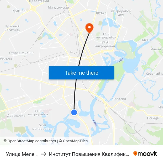 Улица Мележа to Институт Повышения Квалификации map