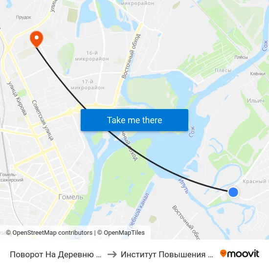 Поворот На Деревню «Романовичи» to Институт Повышения Квалификации map