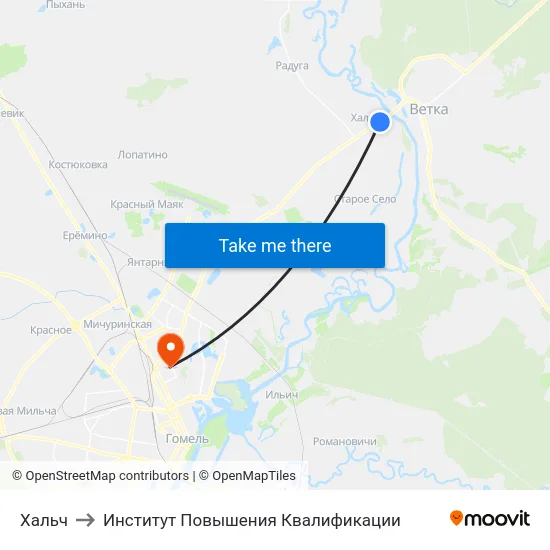 Хальч to Институт Повышения Квалификации map