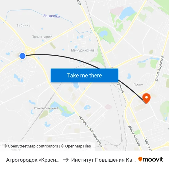 Агрогородок «Красное», Школа to Институт Повышения Квалификации map